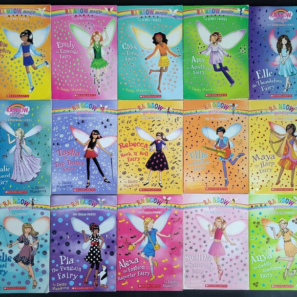 RAINBOW MAGIC FAIRIES FAIRY GIRLS HUGE LOT OF 25 BOOKS DAISY MEADOWS SCHOLASTIC - Picture 4 of 13